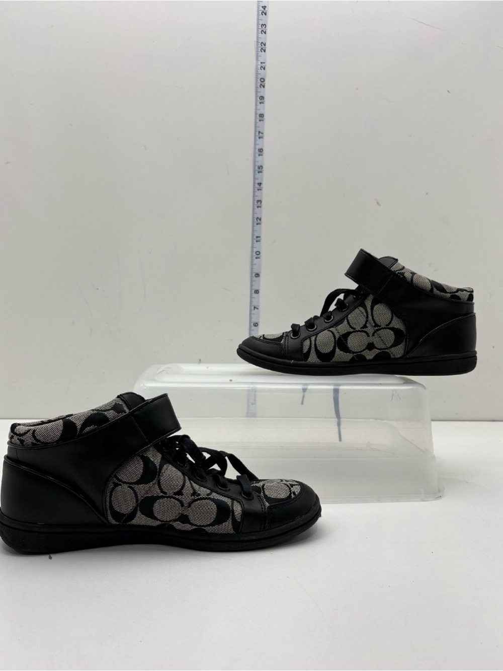 High-Top Sneakers in Black and Gray
